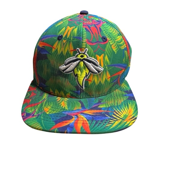 Columbia Fireflies Men's Tropicalia Embroidered Logo Baseball Snapback Cap EUC - Picture 1 of 10